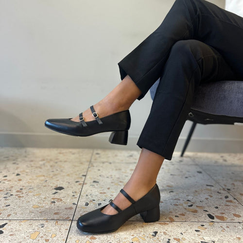 Mary Jane - Extra Wide Fit - Black Leather