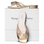 Missy Extra Wide Fit Sandals - Gold Leather