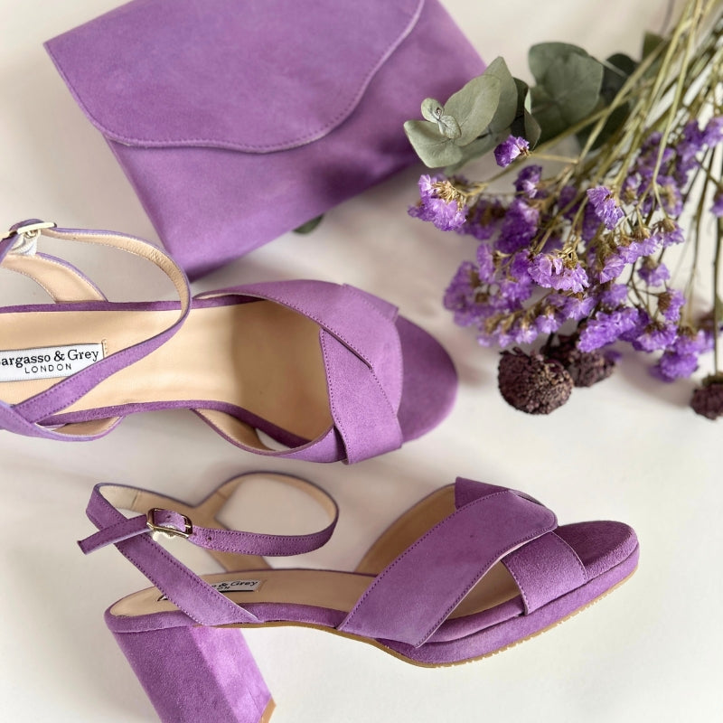 Belle - Extra-Wide Fit Sandal - Lavender Suede
