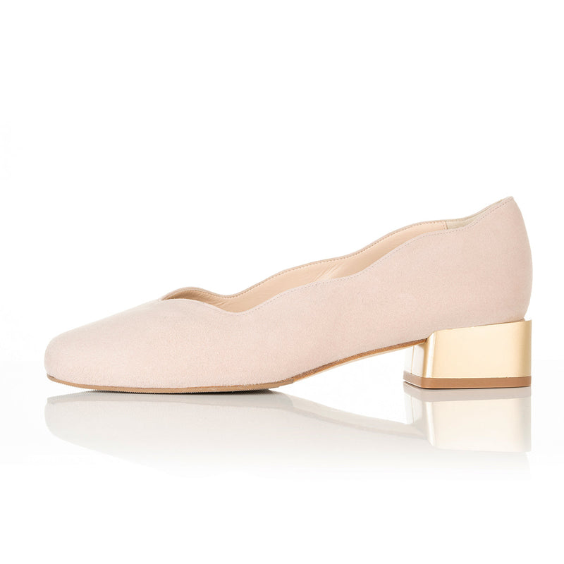 Olivia Wide Fit Pumps – Pink Suede