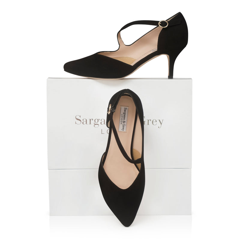 Phillie Extra-Wide Fit Shoes - Black Suede