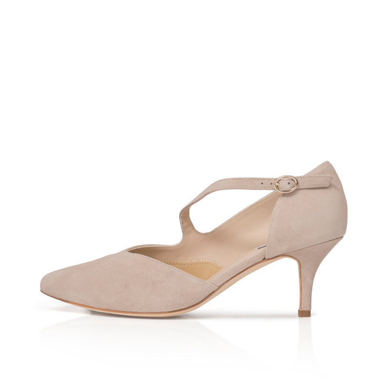 Phillie Extra-Wide Fit Shoes - Sand Suede