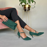 Phillie Extra-Wide Fit Shoes - Green Suede