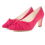 CURRENT SEASON SECONDS - Lola Extra-Wide Fit Court Shoe – Fuchsia Suede