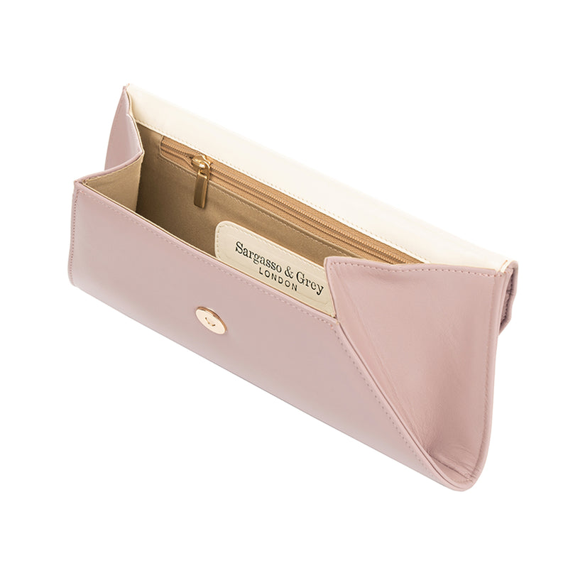 Clutch - Rose Pink Leather