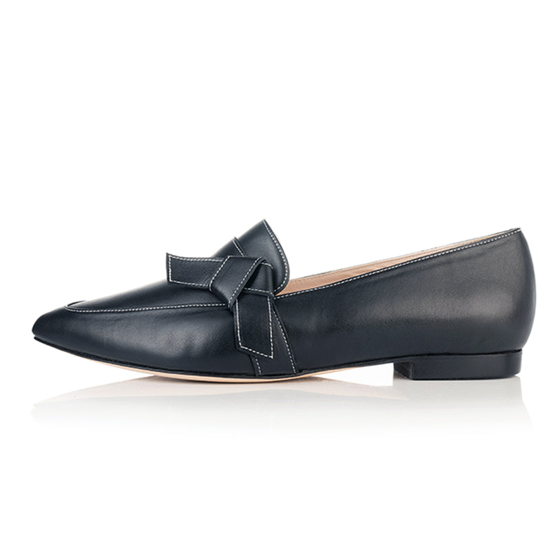 Sandy Extra-Wide Fit Flats  - Black Leather