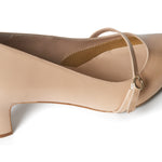 Stevie Extra-Wide Fit Court Shoe – Nude Patent Leather