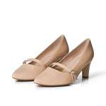 Stevie Extra-Wide Fit Court Shoe – Nude Patent Leather