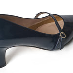 Stevie Extra-Wide Fit Court Shoe – Navy Patent Leather