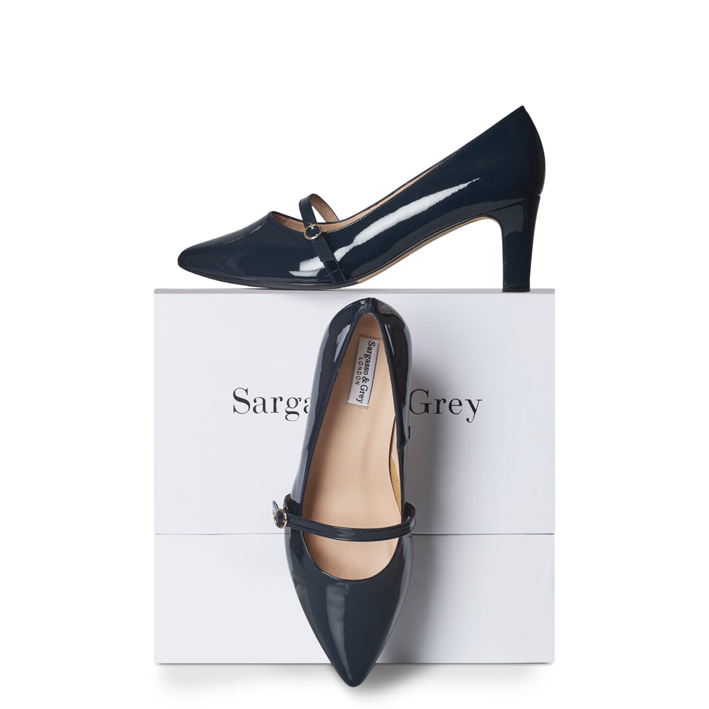 Stevie Extra Wide Fit Court Shoe – Patent Leather