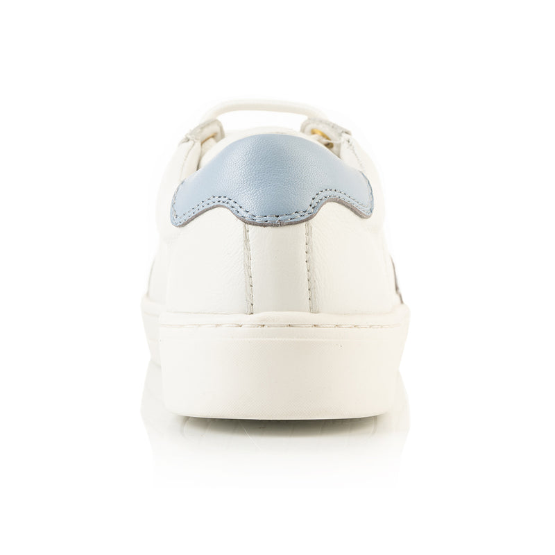 Superstella Wide Fit Trainers - Baby Blue Leather
