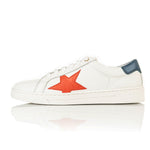 Superstella Wide Fit Trainers - Red & Navy Leather