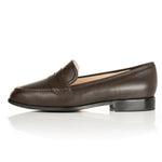 Sylvie Wide Fit Loafers  - Brown Leather