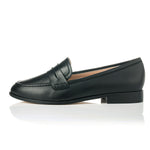 Sylvie Wide Fit Loafers  - Black Leather