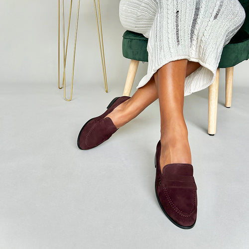 Sylvie Extra-Wide Fit Loafers  - Brown Suede