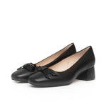 Tamsin Extra-Wide Fit Courts - Black Leather