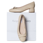 Tamsin Extra-Wide Fit Courts - Almond Leather