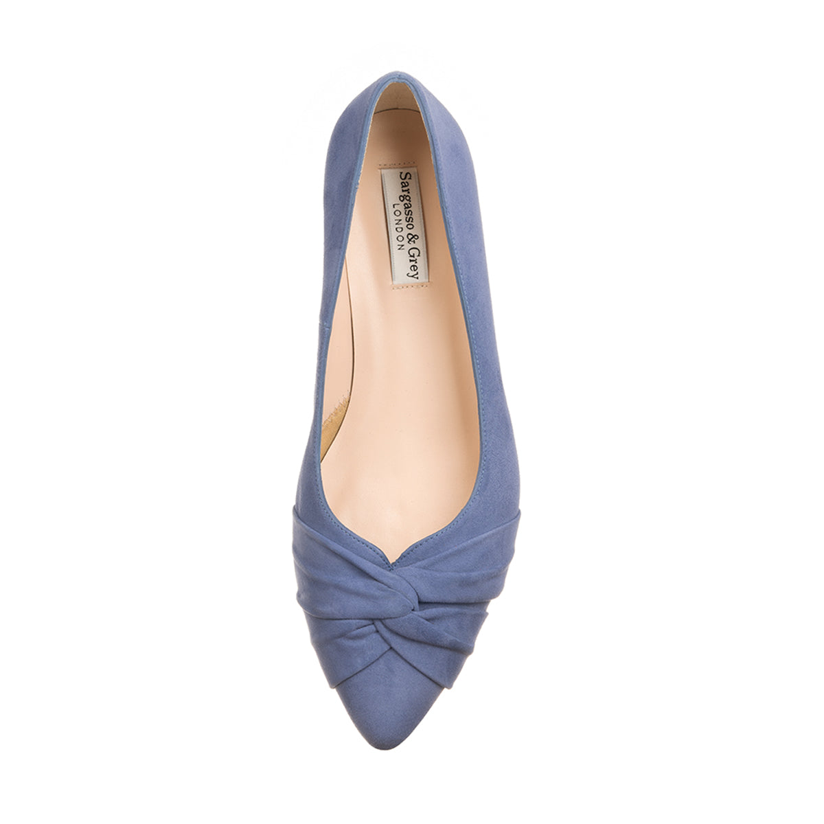 Extra-wide Fit cornflower blue suede kitten heels – Sargasso and Grey