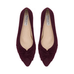 Tandi Extra-Wide Fit Kitten Heels - Burgundy Suede