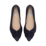 Tandi Extra-Wide Fit Kitten Heels - Navy Suede