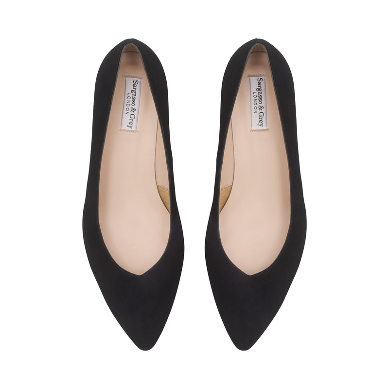 Tori Extra-Wide Fit Courts - Black Suede