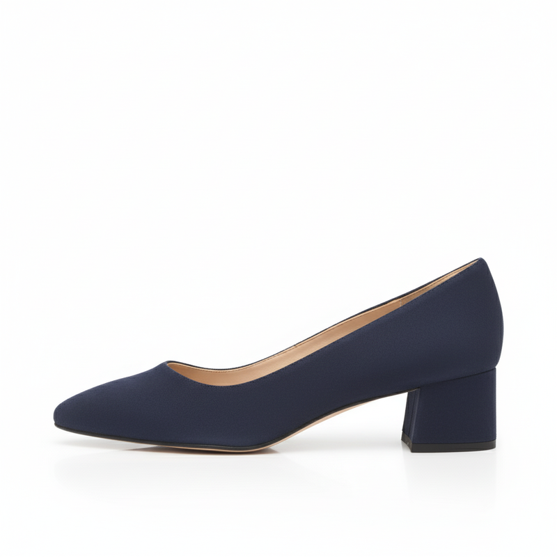 Tori Extra-Wide Fit Courts - Navy Suede