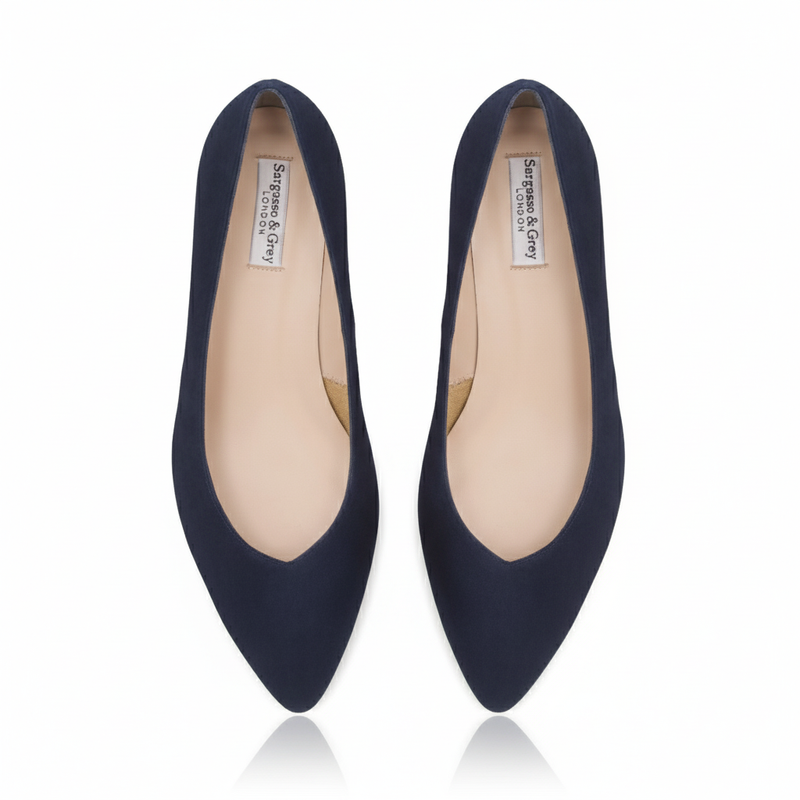 Tori Extra-Wide Fit Courts - Navy Suede