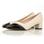 Tula Wide Fit Court - Black & Cream Leather
