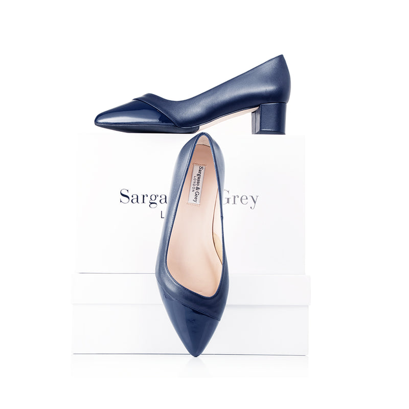 Tula Extra-Wide Fit Court - Navy Leather