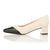Tula Wide Fit Court - Black & Cream Leather