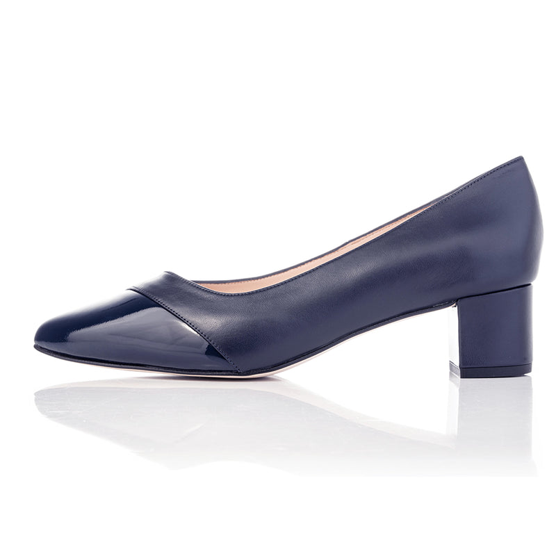Tula Extra-Wide Fit Court - Navy Leather