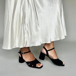 Erica - Wide Fit Sandal - Black Suede