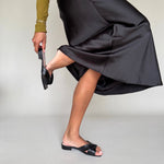 Missy Extra Wide Fit Sandals - Black Leather