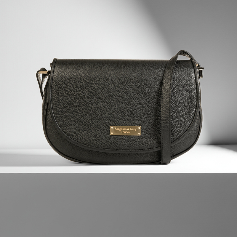 Harper Cross Body Bag - Black Leather