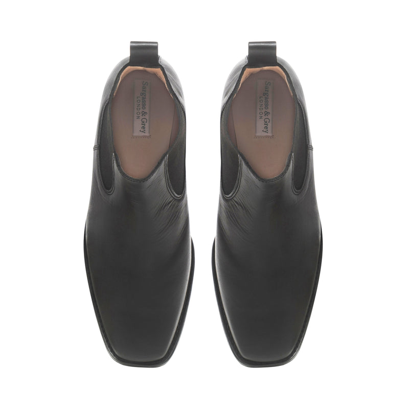 Vallera Extra-Wide Fit Boots - Black Leather