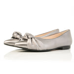 Venetia Extra-Wide Fit Ballet Flats - Pewter Leather