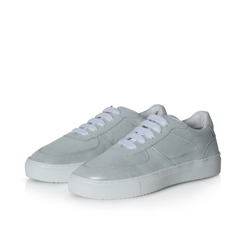 Emma Wide Fit Trainers - Silver Leather