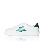Ezi Wide Fit Trainers - Green Metallic Star