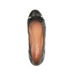 Alice Wide Fit Ballet Flats - Black Quilted Leather