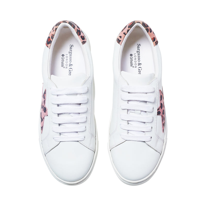Ezi Wide Fit Trainers - Pink Leopard Star