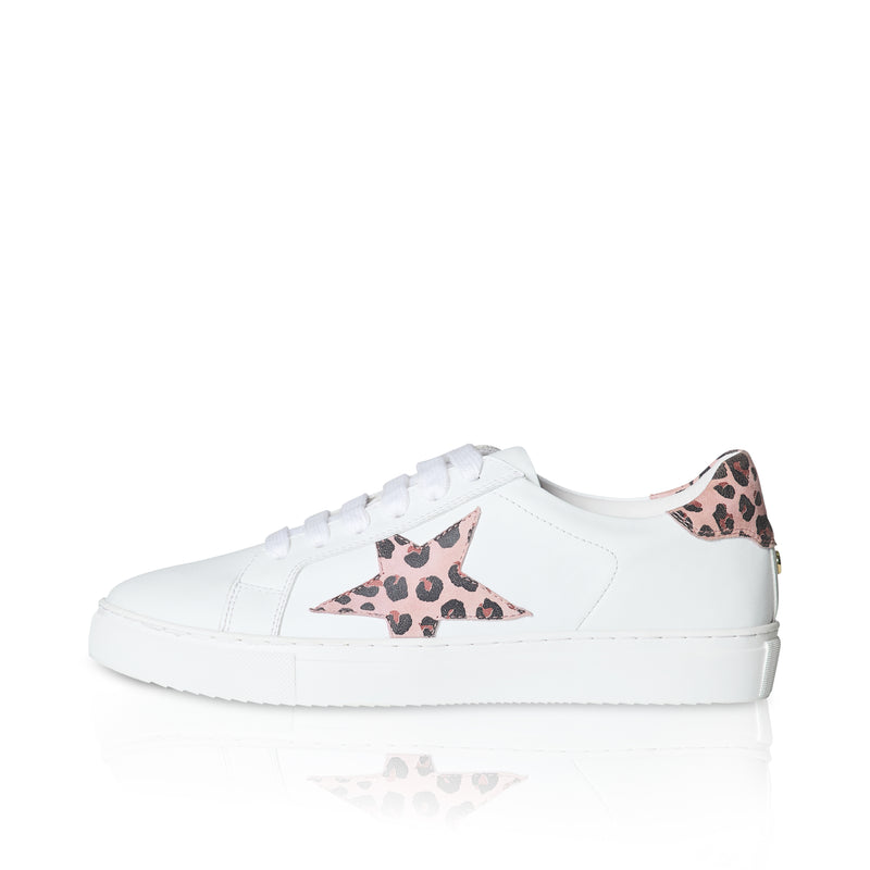 Ezi Wide Fit Trainers - Pink Leopard Star