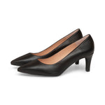 Eve Wide Fit Court Shoe – Black Leather