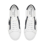 Extra Wide Fit Trainers - White & Navy Leather