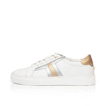 Extra Wide Fit Trainers - Silver & Gold Leather