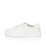 Extra Wide Fit Trainers - White Leather