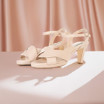 Isabella - Extra-Wide Fit Sandal - Nude Pink Leather