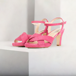 Isabella - Extra-Wide Fit Sandal - Pink Suede