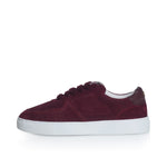 Emma Wide Fit Trainers - Burgundy Suede