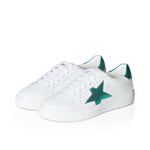 Ezi Wide Fit Trainers - Green Metallic Star
