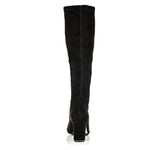 Lydia Extra-Wide Fit Knee High Boots - Black Suede